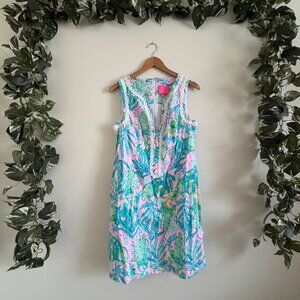 Lilly Pulitzer Mandevilla Baby Hip Nautic Sleeveless Dress Multi Women’s Size 12